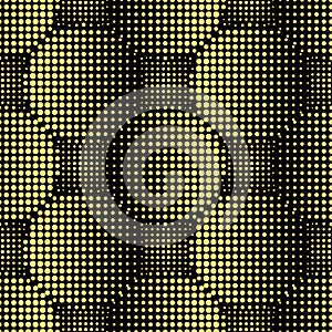 Abstract geometric pattern with halftone. Seamless vector background.