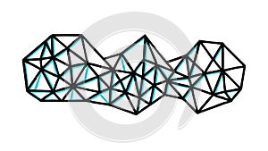 Abstract Geometric Pattern with Hexagonal Grid, vector design Generative AI