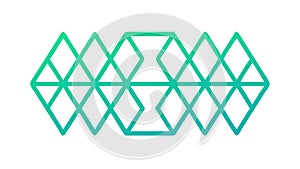 Abstract Geometric Pattern with Hexagonal and Rhombus Shapes, vector design Generative AI