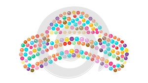 Abstract Geometric Pattern with Hexagonal Shapes Vector, vector design Generative AI