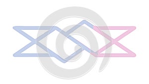 Abstract Geometric Pattern Icon, Modern Design Layers, vector design Generative AI