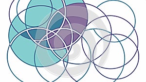 Abstract geometric pattern illustration composed of overlapping and intersecting forms, modern design vector design Generative AI