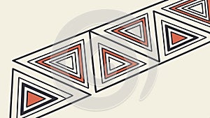 Abstract geometric pattern illustration composed of repeating triangular shapes, decorative design vector design Generative AI