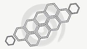 Abstract geometric pattern of interconnected square forms, vector design Generative AI
