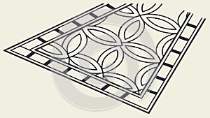 Abstract Geometric Pattern: Interlocking Circular Motif Vector, vector design Generative AI