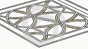 Abstract Geometric Pattern, Interlocking Design Symmetry Vector, vector design Generative AI