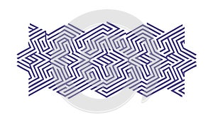 Abstract Geometric Pattern Interlocking Lines Illusion Background, vector design Generative AI