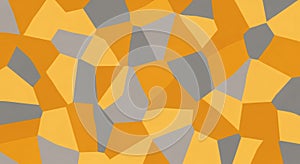 Abstract Geometric Pattern of Interlocking Polygonal Shapes in Warm Tones