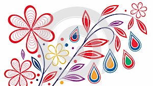 Abstract Geometric Pattern, Interlocking Shapes and Lines, vector design Generative AI