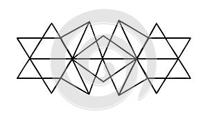 Abstract Geometric Pattern Interlocking Shapes, Modern Design, vector design Generative AI