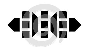 Abstract Geometric Pattern Interlocking Shapes, vector design Generative AI