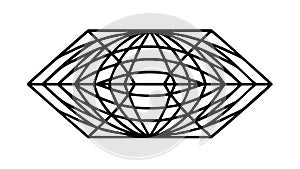 Abstract Geometric Pattern Interlocking Shapes, vector design Generative AI