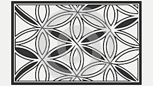 Abstract Geometric Pattern with Interlocking Shapes Vector, Modern Op Art Design, vector design Generative AI