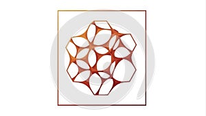 Abstract Geometric Pattern with Interlocking Shapes and Warm Tones