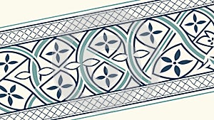 Abstract Geometric Pattern with Interlocking Tiles, vector design Generative AI