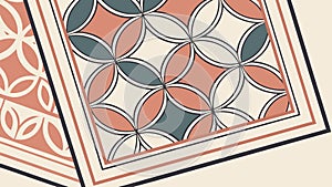 Abstract Geometric Pattern with Interlocking Tiles, vector design Generative AI