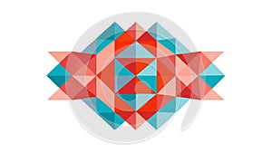 Abstract Geometric Pattern with Interlocking Triangles, vector design Generative AI