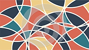 Abstract geometric pattern with intersecting lines and forms, vector design Generative AI