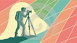 Abstract geometric pattern with intersecting lines and forms, vector design Generative AI