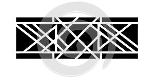 Abstract Geometric Pattern, Intersecting Lines Icon, vector design Generative AI