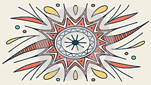 Abstract Geometric Pattern with Intersecting Lines and Shapes, vector design Generative AI