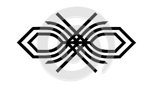 Abstract Geometric Pattern, Intersecting Lines and Shapes, vector design Generative AI