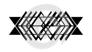 Abstract Geometric Pattern with Intersecting Lines, vector design Generative AI