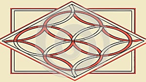 Abstract Geometric Pattern Intersecting Shapes Dynamic Design, vector design Generative AI