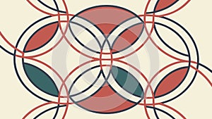 Abstract Geometric Pattern with Intersecting Shapes and Lines, vector design Generative AI