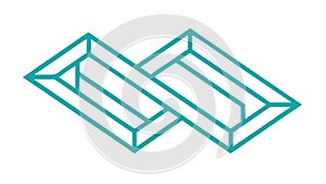 Abstract Geometric Pattern with Intersecting Shapes, vector design Generative AI