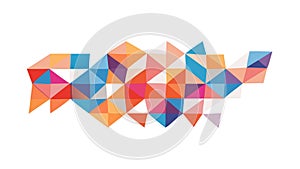 Abstract Geometric Pattern with Intersecting Triangles and Gradient, vector design Generative AI