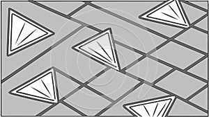 Abstract Geometric Pattern with Intersecting Triangles, vector design Generative AI