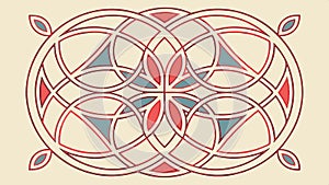 Abstract geometric pattern with intricate interlocking circular shapes art. vector design Generative AI