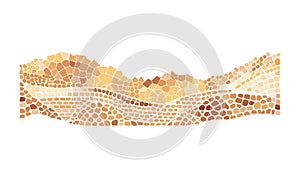 Abstract Geometric Pattern Landscape Silhouette Vector, vector design Generative AI