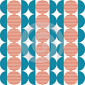 Abstract mid century style geometric pattern. Seamless pattern.