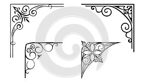 Abstract Geometric Pattern Mosaic Corner Vector, vector design Generative AI