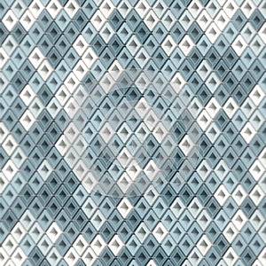 Abstract geometric pattern of multicolored boxes with striped texture on the sides. 3d rendering digital illustration