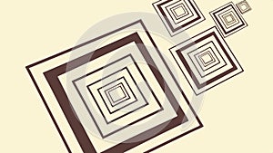 Abstract geometric pattern of nested squares with perspective vector design Generative AI