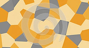 Abstract Geometric Pattern with Orange and Gray Polygons