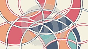 Abstract geometric pattern with overlapping circles and shapes design vector design Generative AI