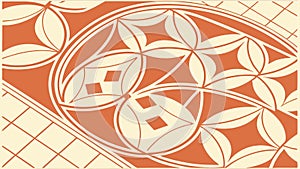 Abstract Geometric Pattern with Overlapping Circular Motifs, vector design Generative AI