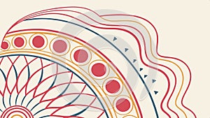 Abstract geometric pattern of overlapping circular segments vector design Generative AI