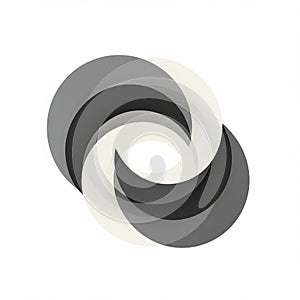 Abstract geometric pattern of overlapping circular shapes, creating a visually