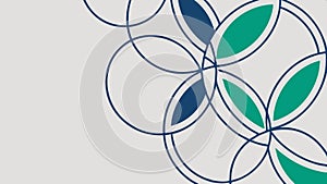 Abstract geometric pattern of overlapping circular shapes vector design Generative AI