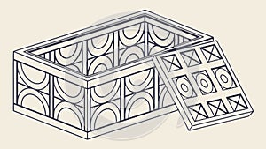 Abstract geometric pattern with overlapping diamond shapes, vector design Generative AI