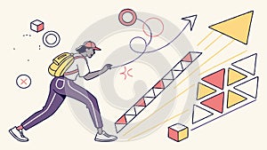 Abstract Geometric Pattern with Overlapping Shapes and Gradient Colors, vector design Generative AI