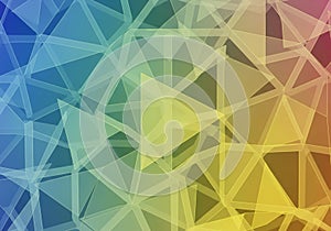 Abstract geometric pattern with overlapping transparent triangles.