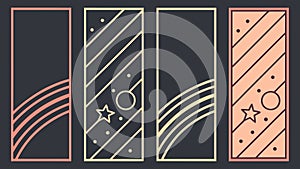 Abstract Geometric Pattern Panels Vector, Modern Decorative Elements, vector design Generative AI