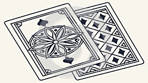 Abstract Geometric Pattern Playing Card Set, vector design Generative AI