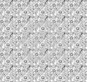 Abstract geometric pattern the points, circles. Gray and white texture. A seamless vector background